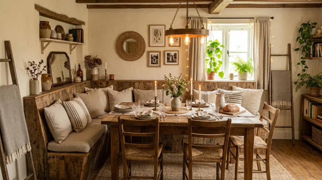 1-Corner Bench Dining Table Ideas