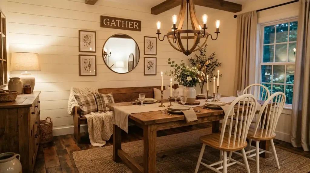 1-Dining Table With Bench Ideas