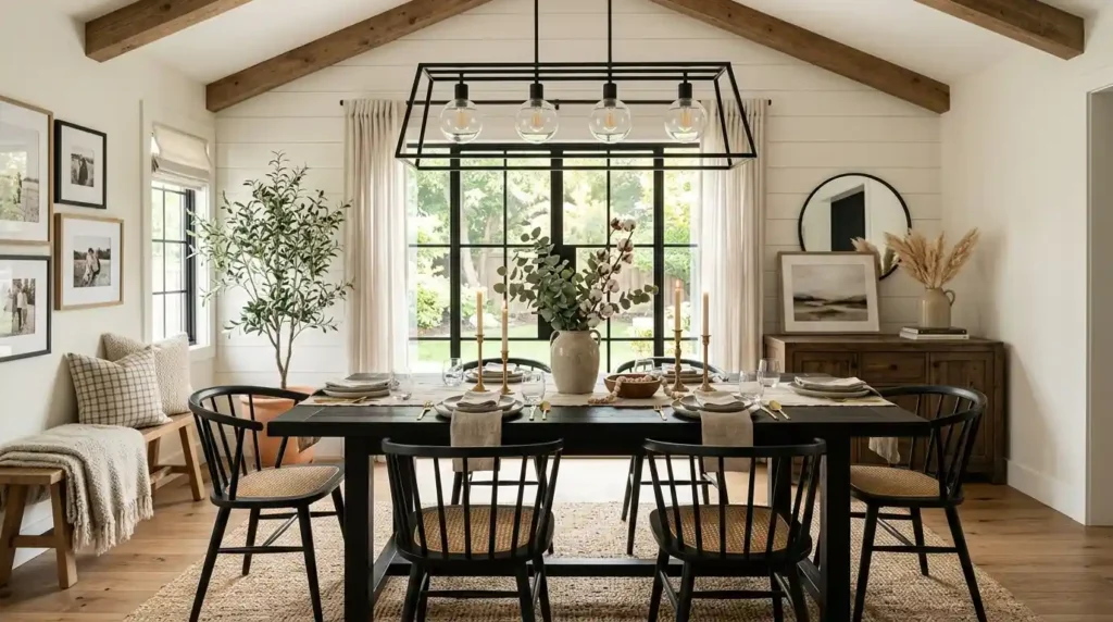 10-Black Dining Table Decor Idea