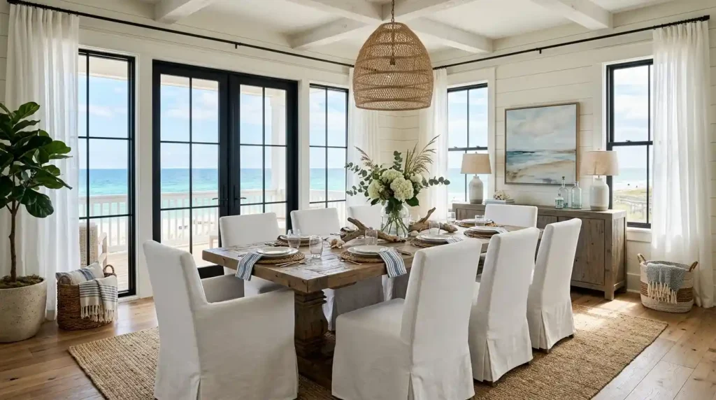 10-Coastal Dining Room Idea