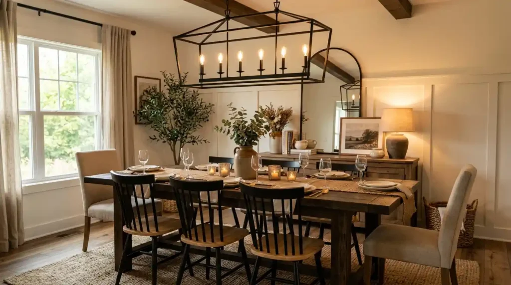 10-Dark Wood Dining Table Idea