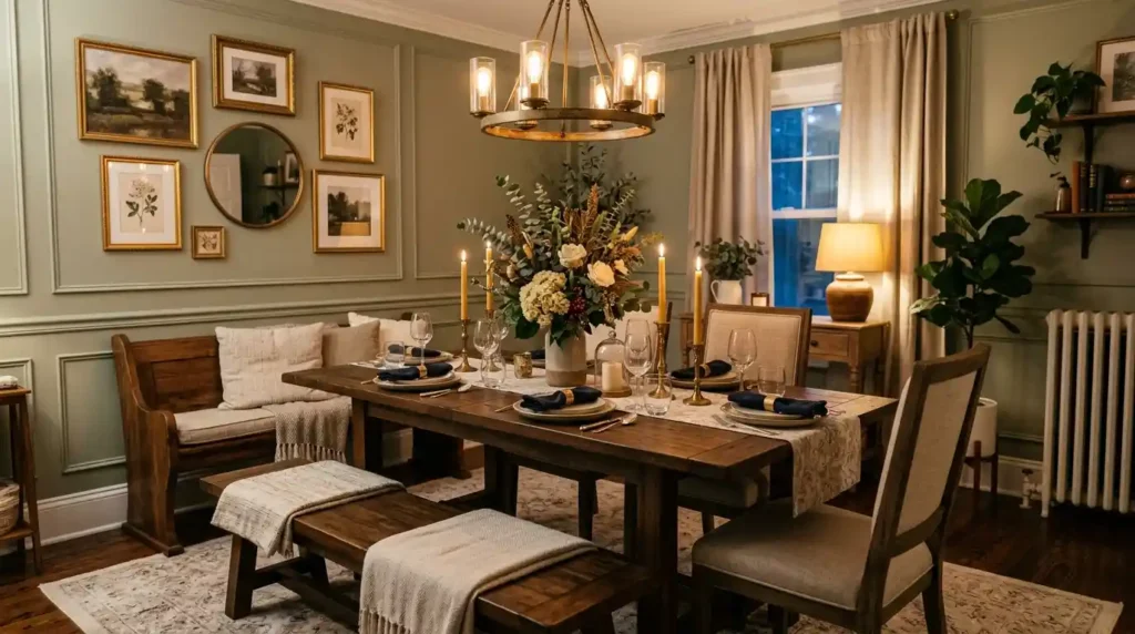 11-Dining Table With Bench Idea