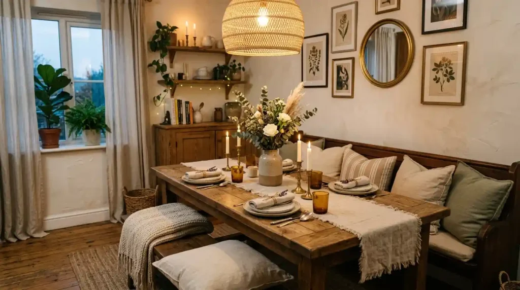 12-Dining Table With Bench Idea