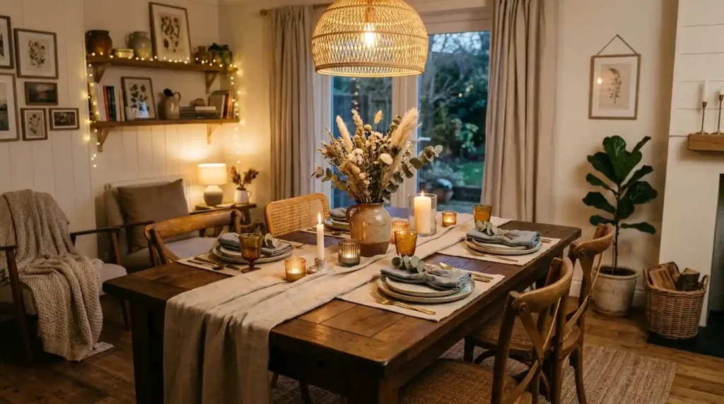 13-Dark Wood Dining Table Idea
