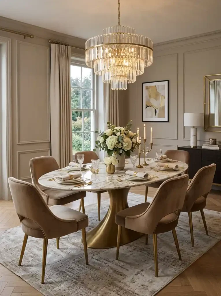 13-Oval Dining Table Idea