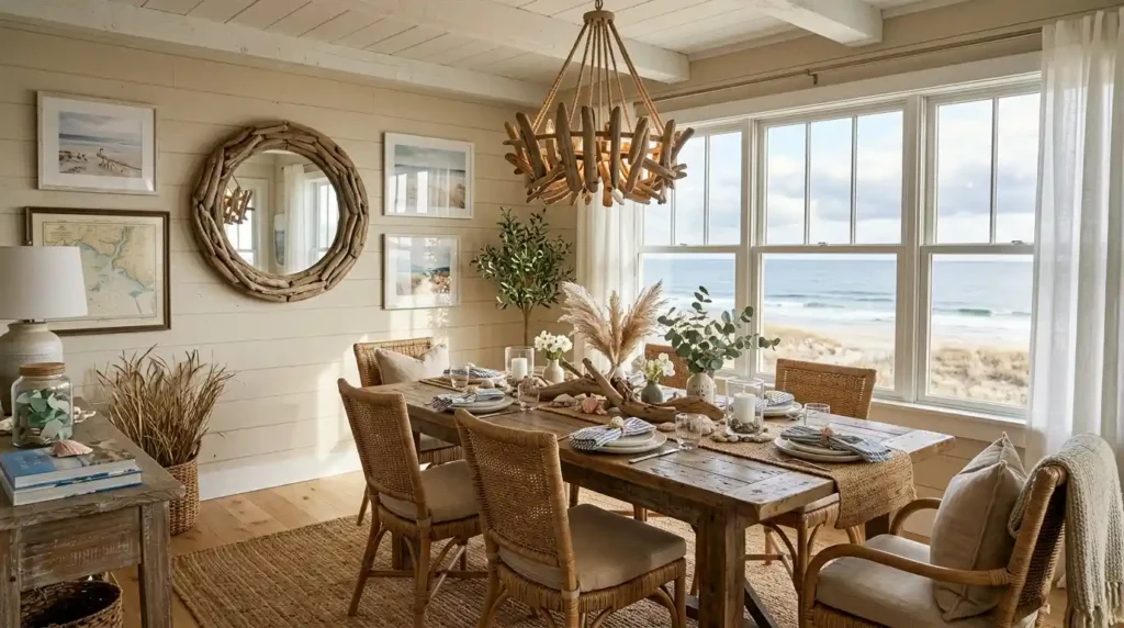 15-Coastal Dining Room Idea