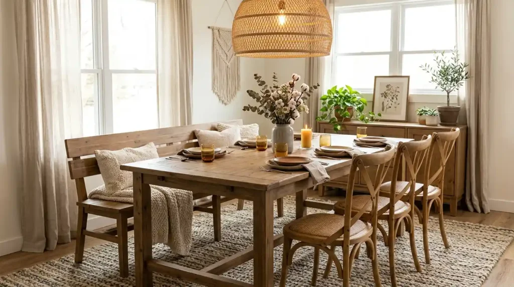 15-Dining Table With Bench Idea