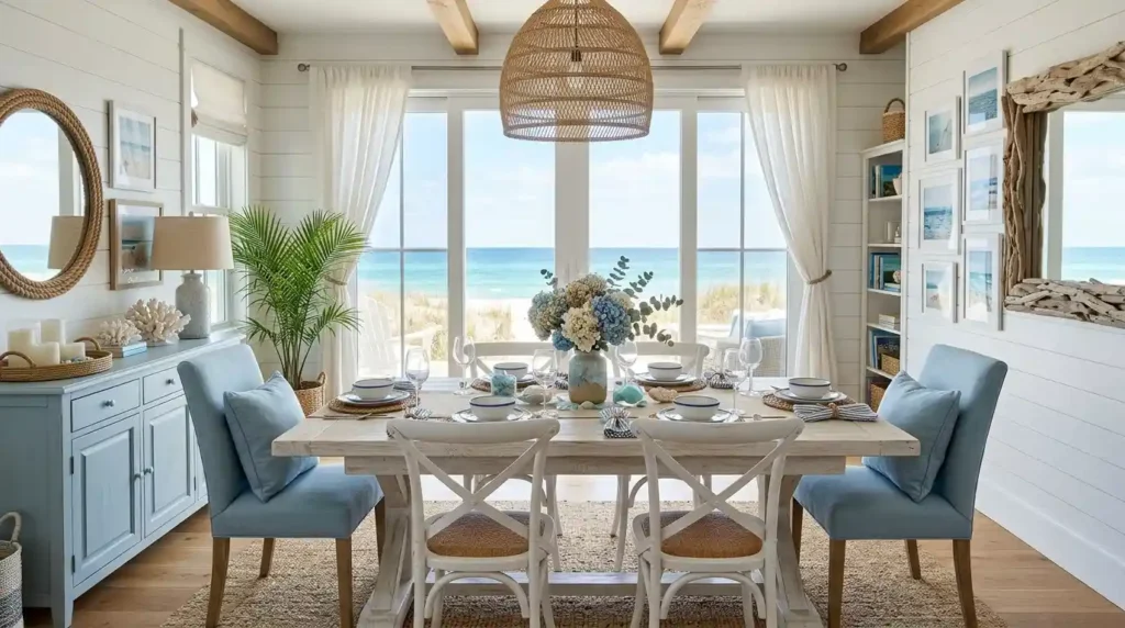 16-Coastal Dining Room Idea