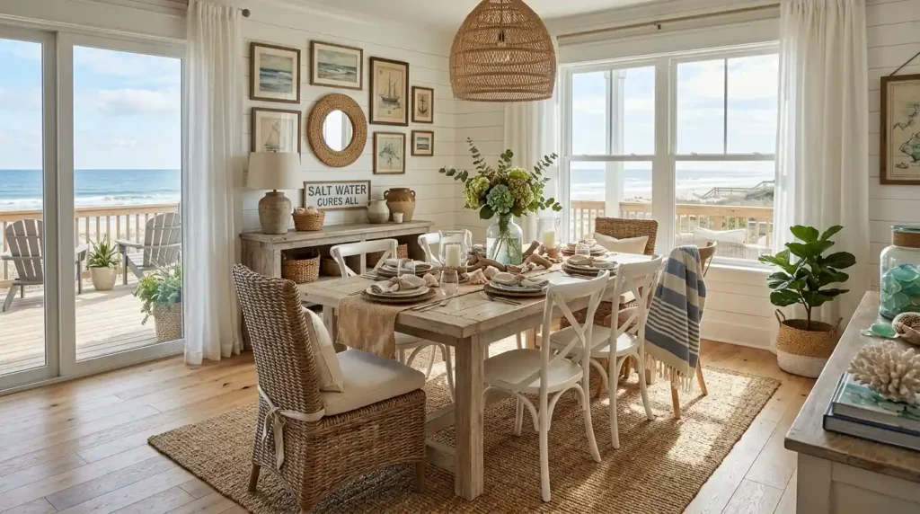 17-Coastal Dining Room Idea