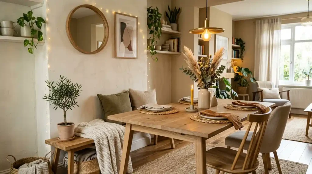 17-Dining Table With Bench Idea
