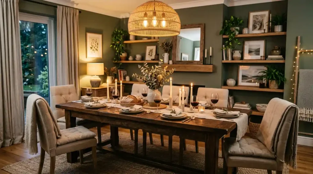18-Dark Wood Dining Table Idea