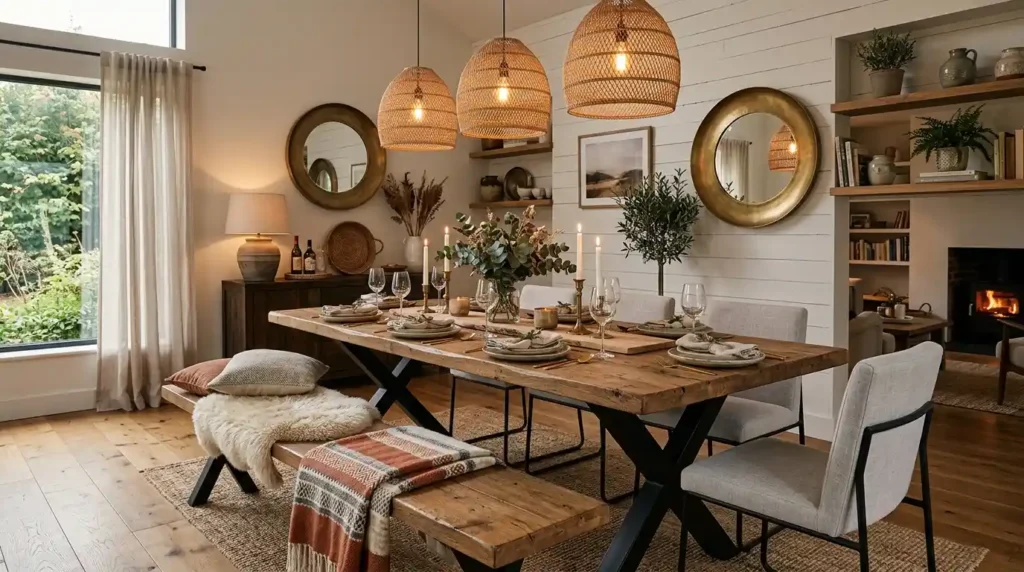 18-Dining Table With Bench Idea