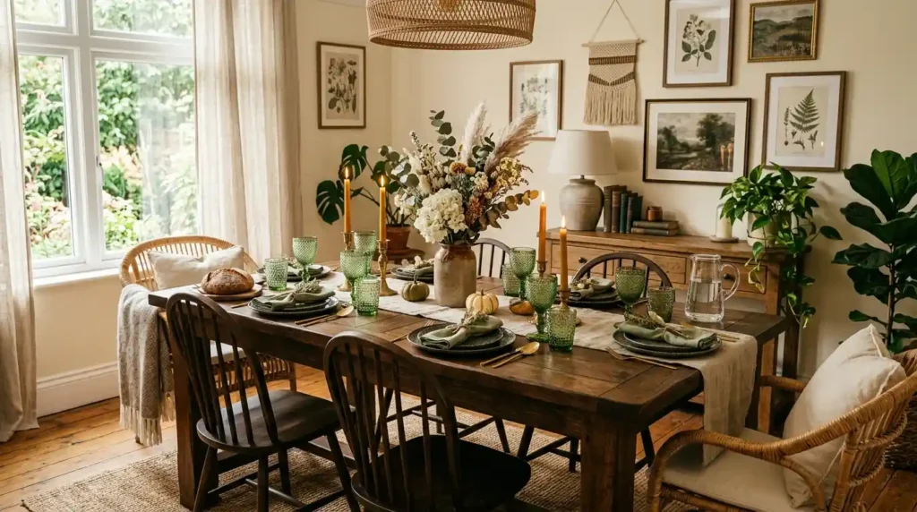 19-Dark Wood Dining Table Idea