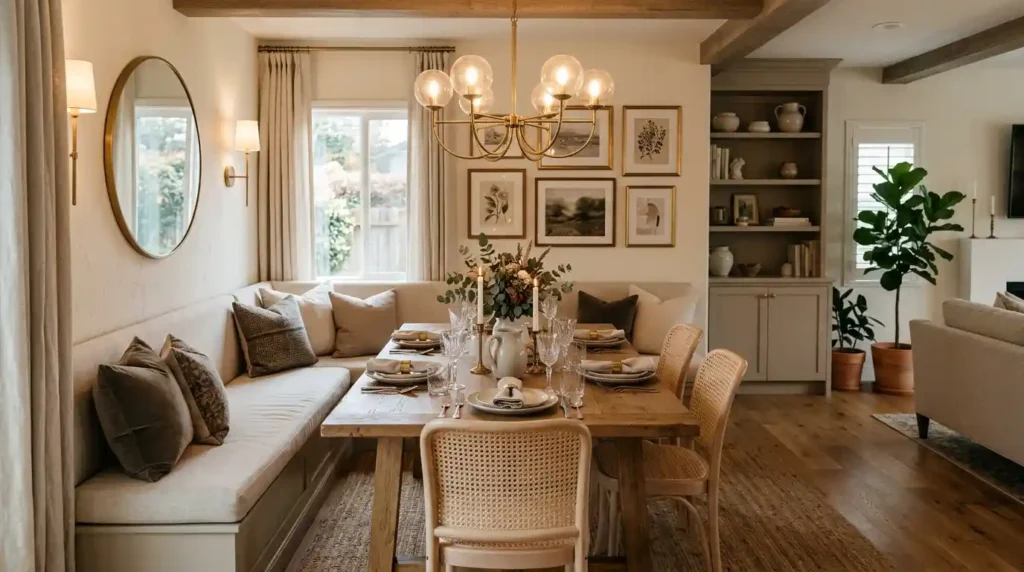 19-Dining Table With Bench Idea
