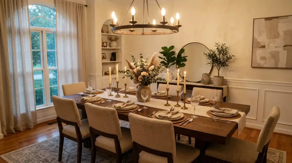 2- Dark Wood Dining Table Ideas