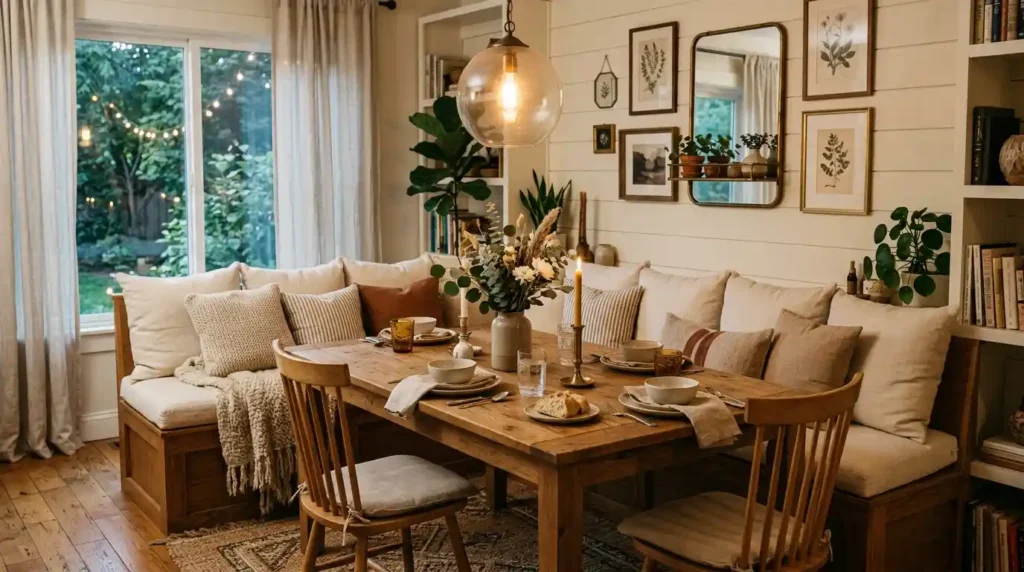 20-Dining Table With Bench Idea