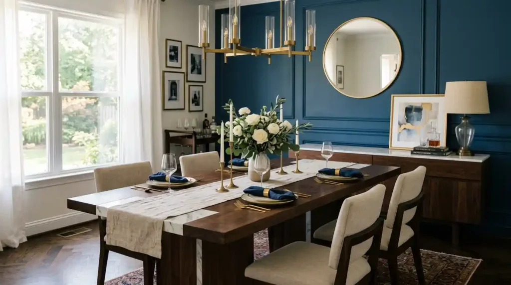 21-Dark Wood Dining Table Idea