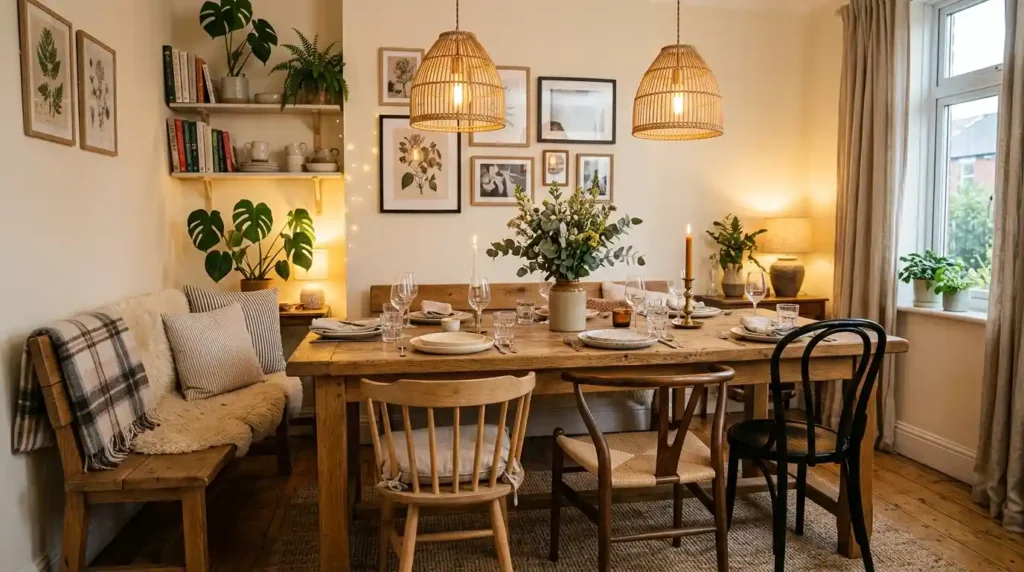 22-Dining Table With Bench Idea