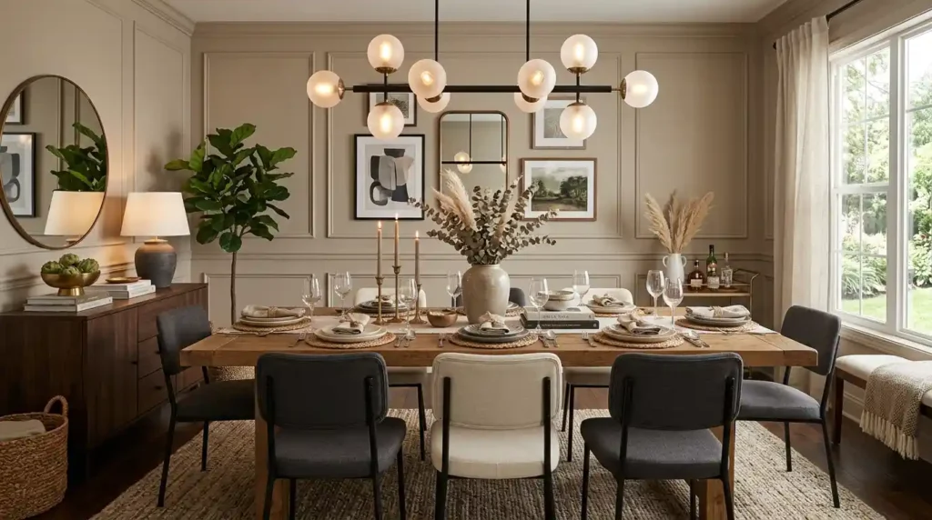 22-Linear Chandelier Dining Room Idea