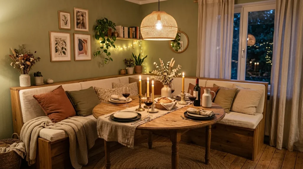 23-Corner Bench Dining Table Ideas