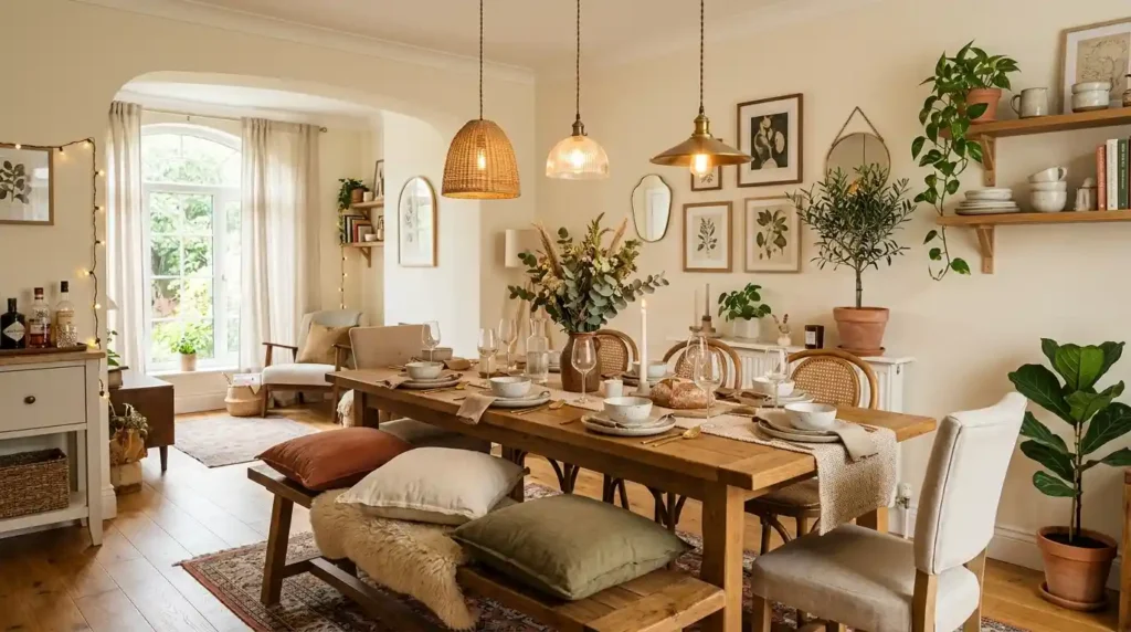 23-Dining Table With Bench Idea