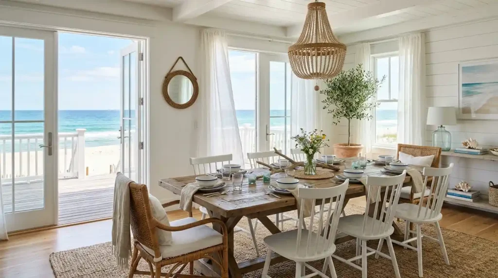 24-Coastal Dining Room Idea