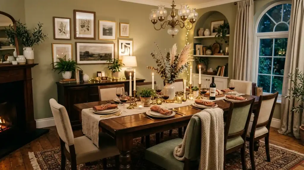 24-Dark Wood Dining Table Idea