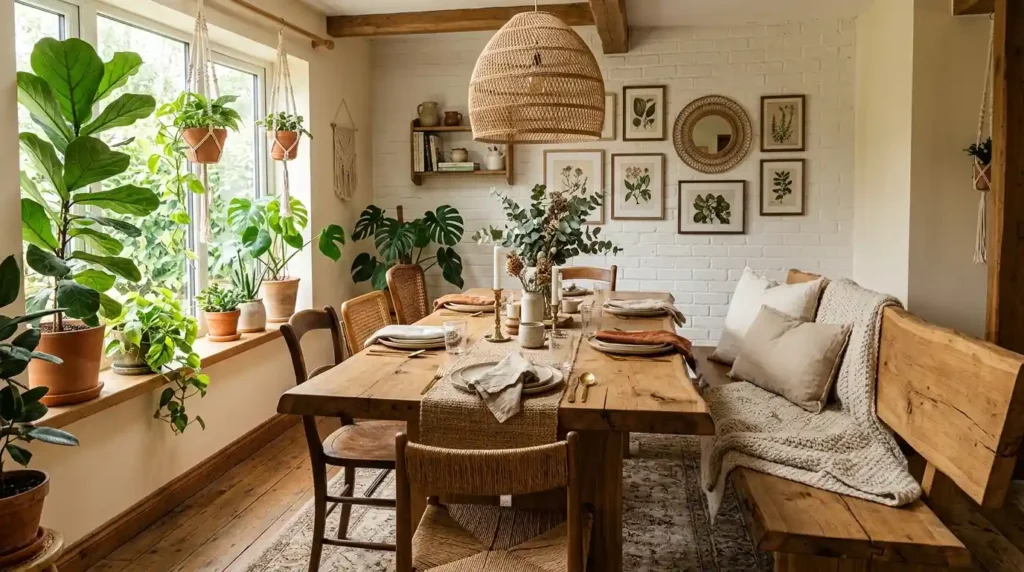 24-Dining Table With Bench Idea