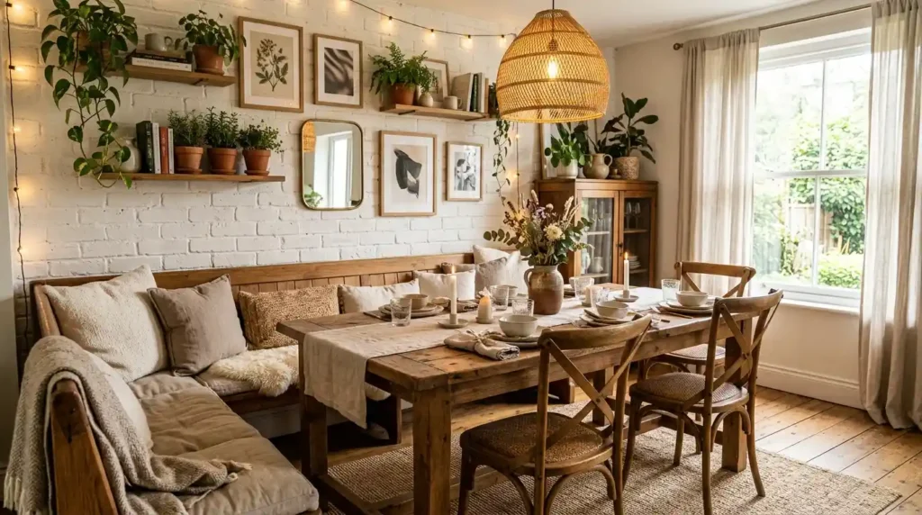 25-Dining Table With Bench Idea
