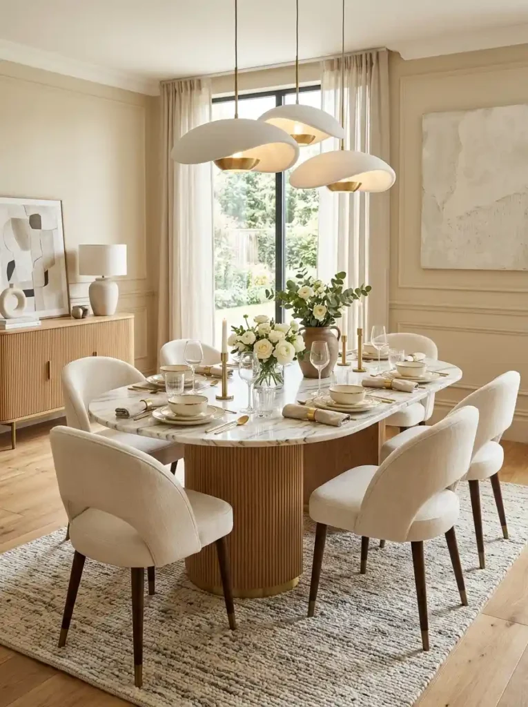 3-Oval Dining Table Idea