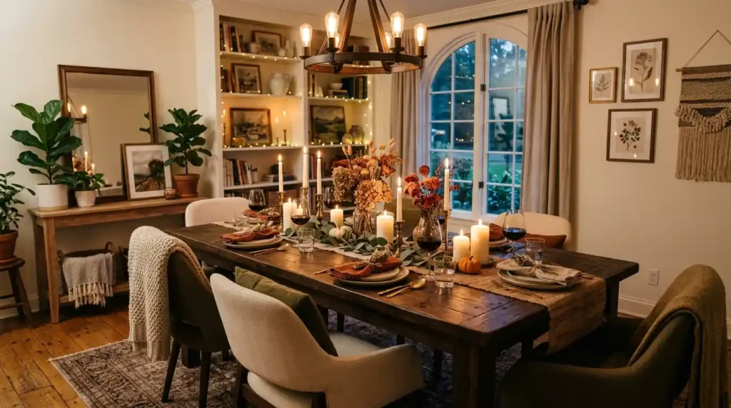 4-Dark Wood Dining Table Idea