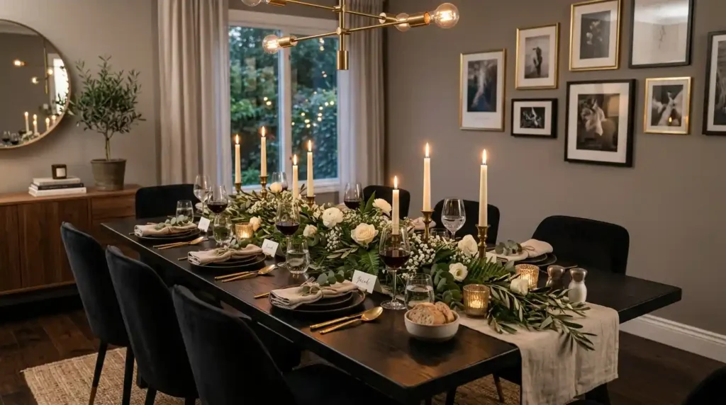 5-Black Dining Table Decor Ideas