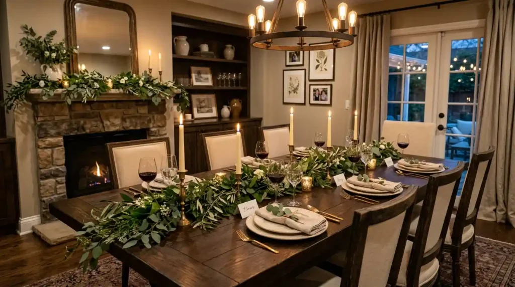 5-Dark Wood Dining Table Idea