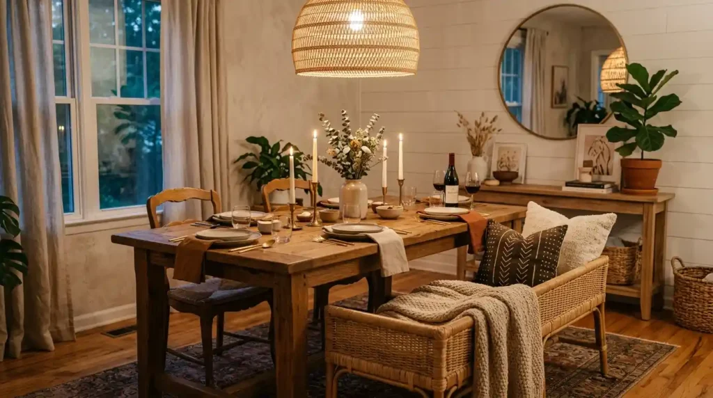 6-Dining Table With Bench Idea