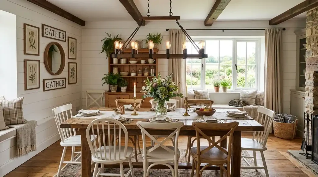 6- Linear Chandelier Dining Room Idea