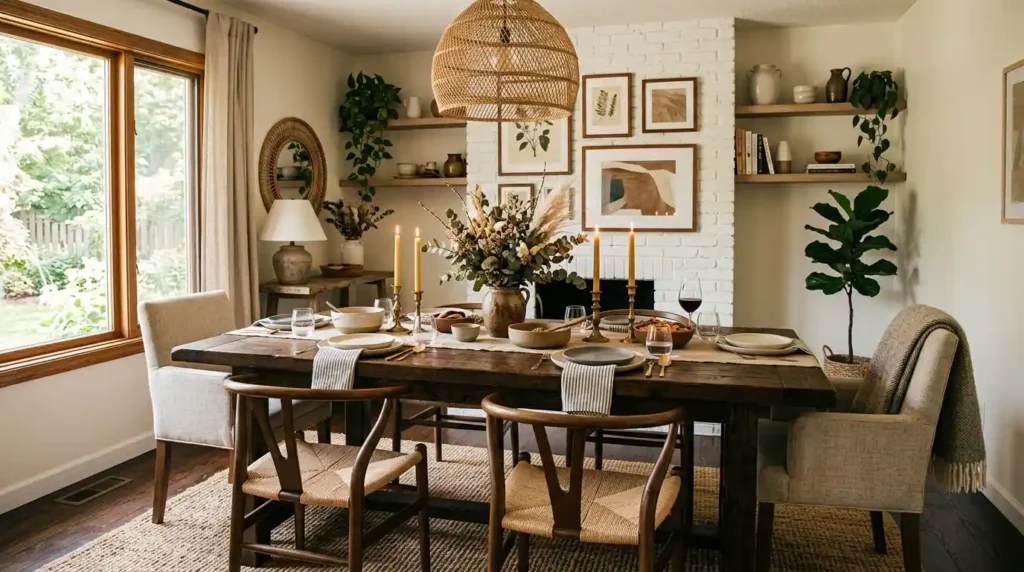 7-Dark Wood Dining Table Idea