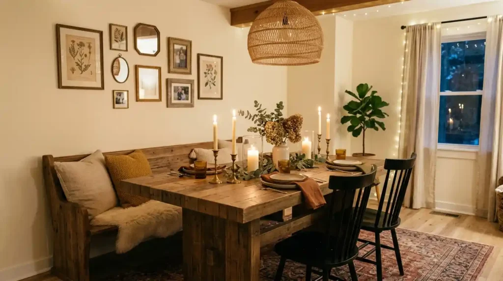 7-Dining Table With Bench Idea