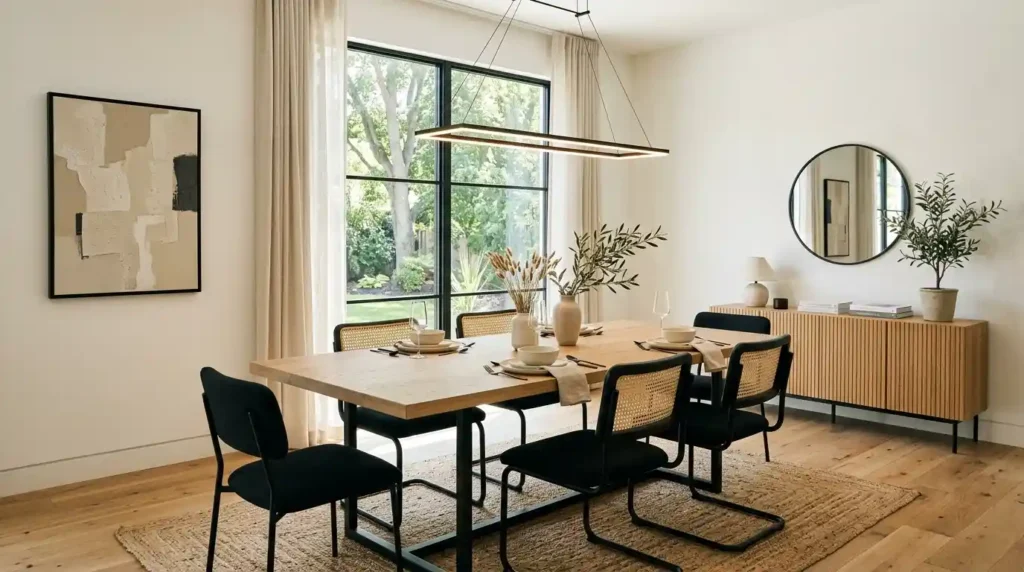 7-Linear Chandelier Dining Room Idea