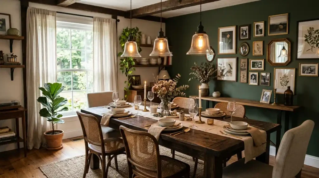 8-Dark Wood Dining Table Idea