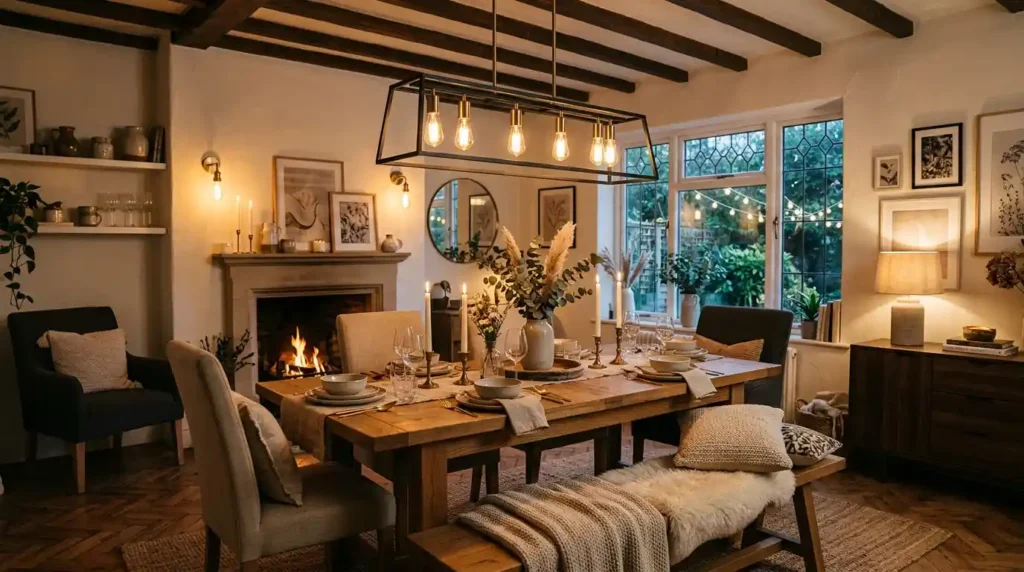 8-Linear Chandelier Dining Room Idea