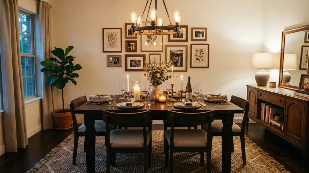 9-Dark Wood Dining Table Idea