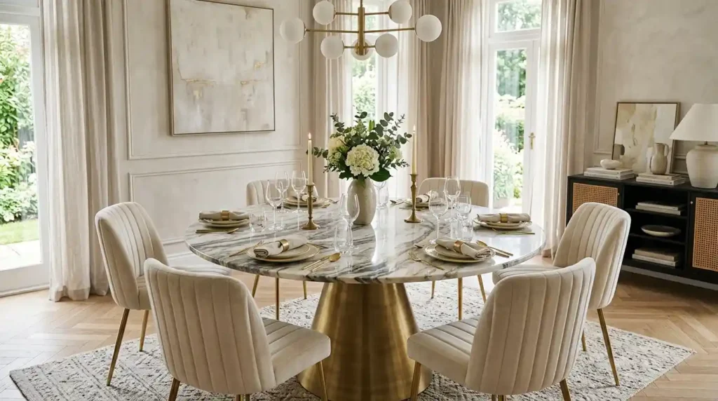1-Swirl Dining Table Ideas