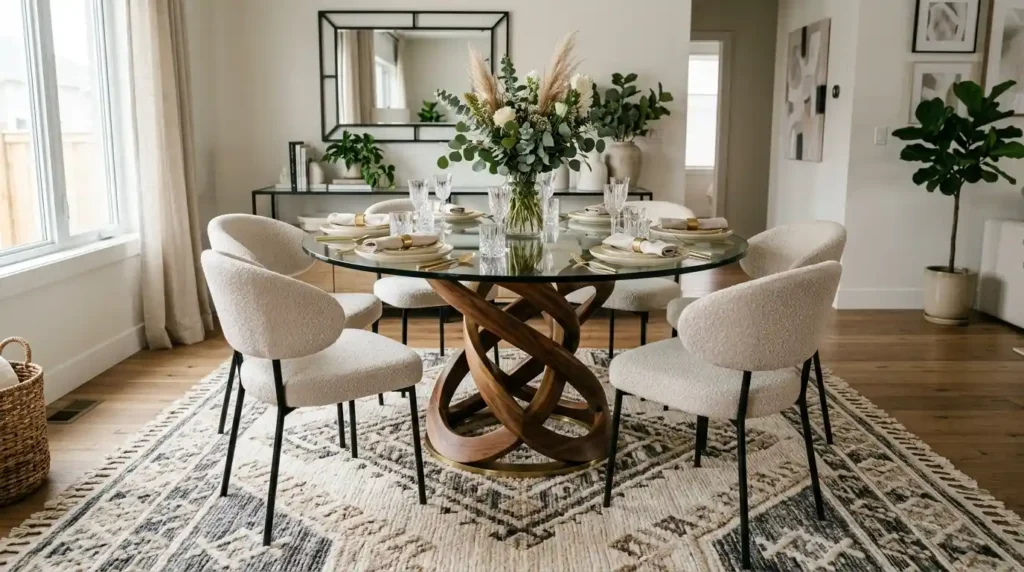 11-Swirl Dining Table Idea