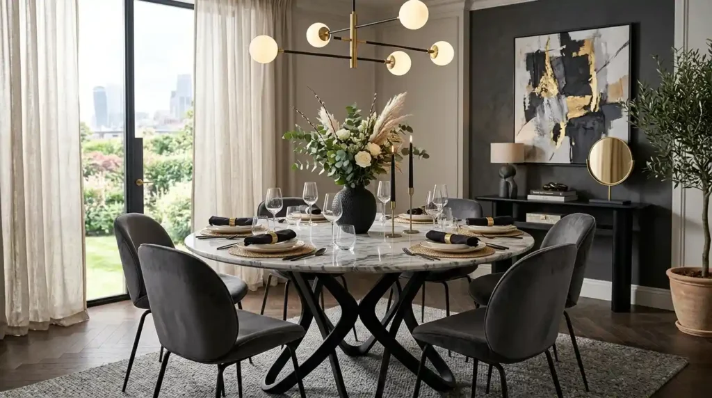 13-Swirl Dining Table Idea