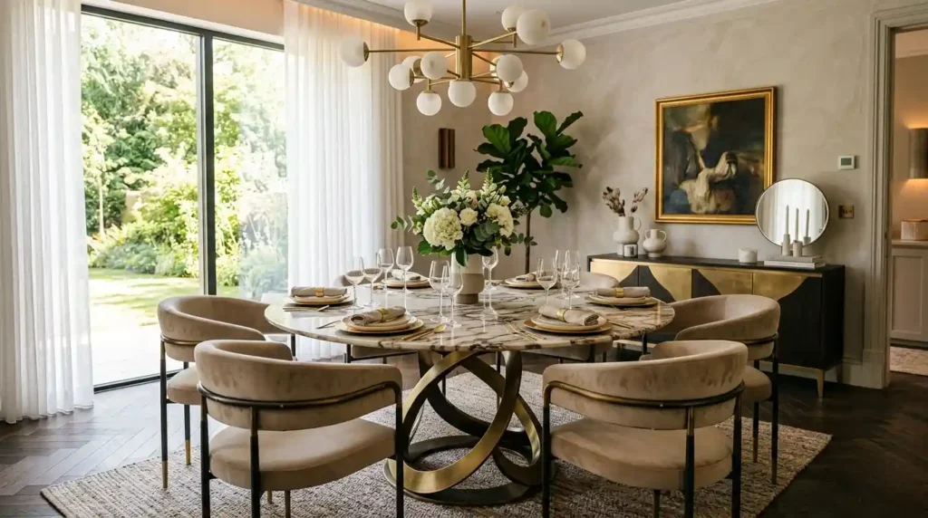 9-Swirl Dining Table Idea